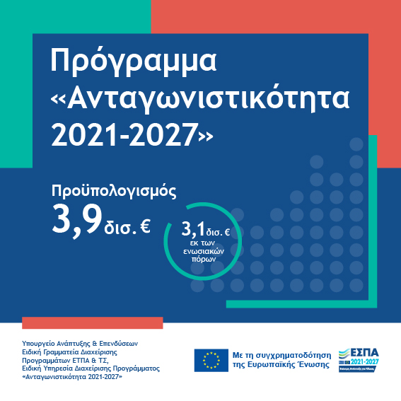 Εγκρίθηκε το Πρόγραμμα του νέου ΕΣΠΑ «Ανταγωνιστικότητα 2021-2027» με 3,9 δισ.ευρώ